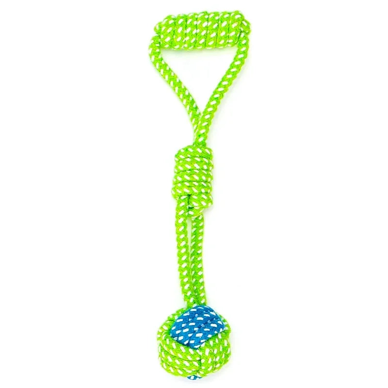 Dog Rope Toy with Ball – Small Dog Chew & Teeth Cleaning Toy, Interactive Puppy Training Play Toy
