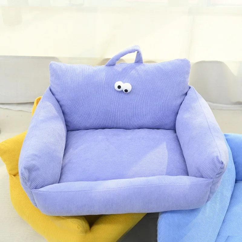 Winter Warm Puppy Sofa Bed – Cozy Cat & Dog Kennel Nest with Cushion Mat