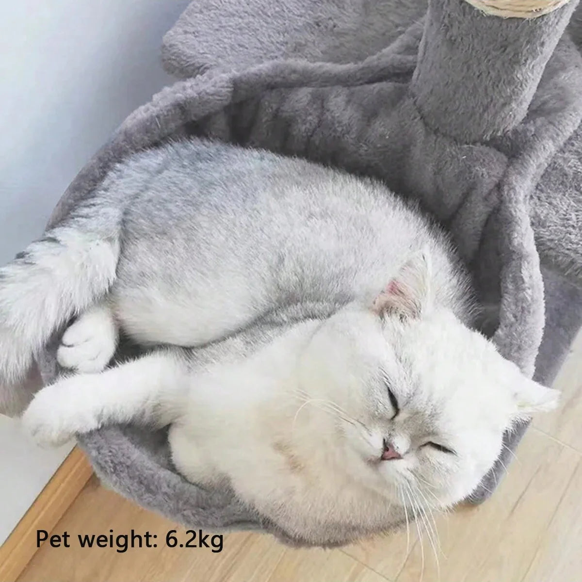 Plush Cat Spoon Nest – Cat Hammock Accessory for Cat Trees & Climbing Frames