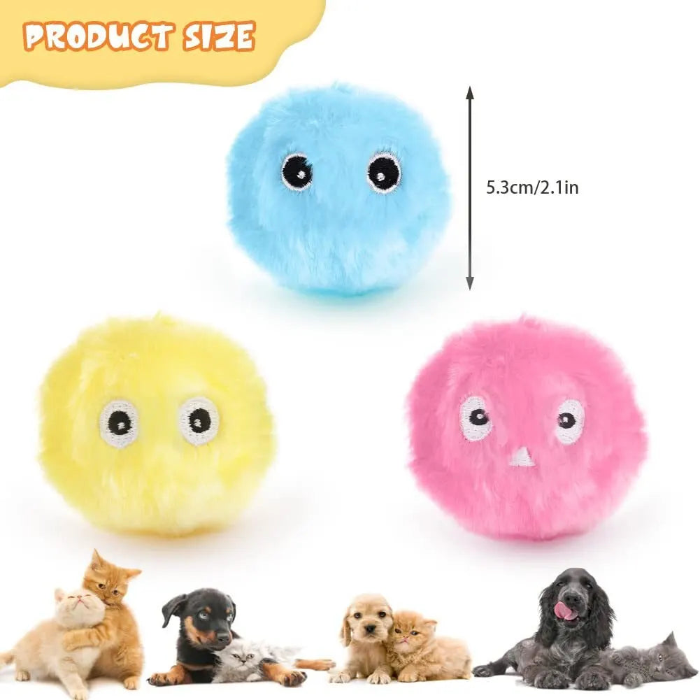 Automatic Interactive Plush Cat Toy – Electric Ball with Random Sounds for Boredom Relief & Exercise