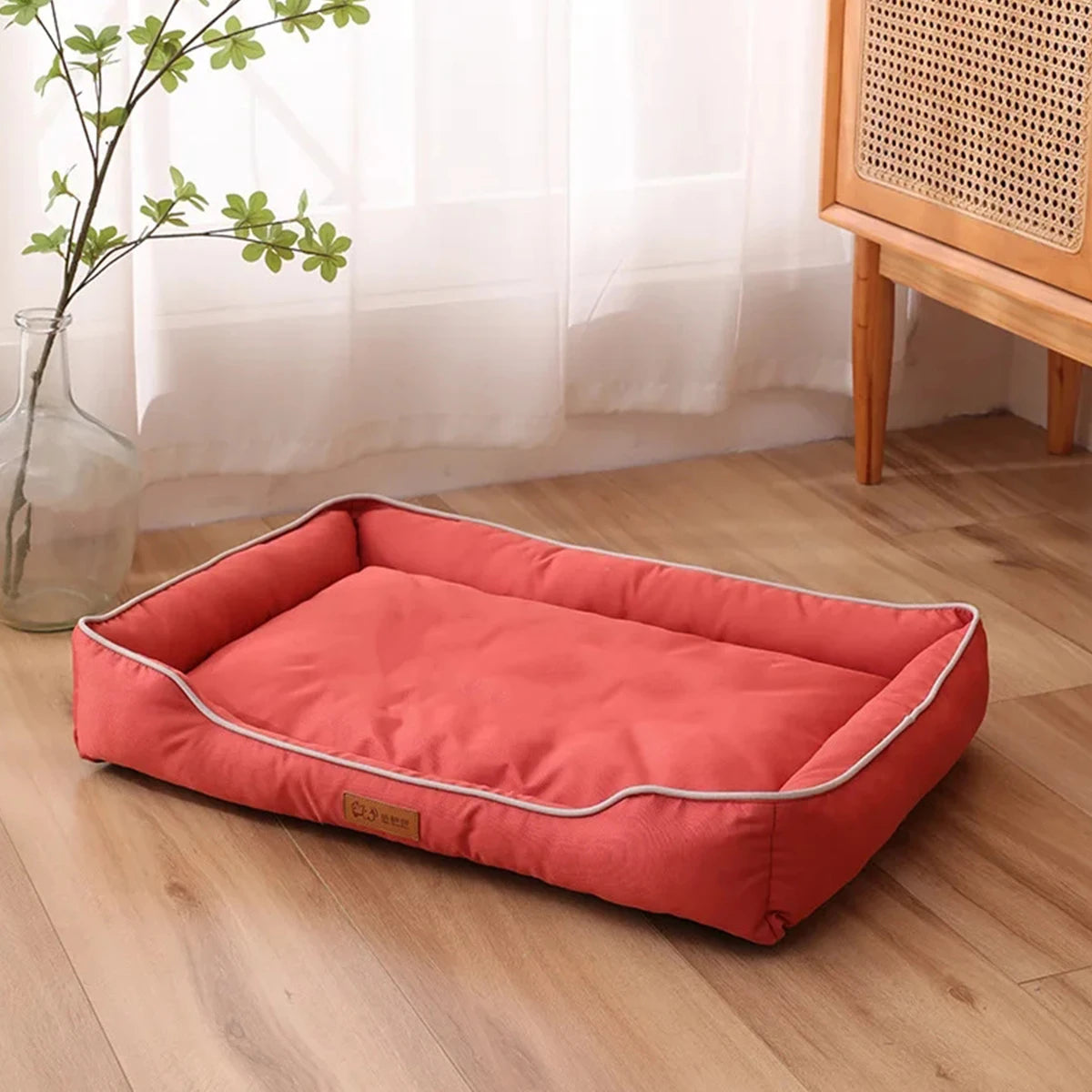 Four-Season Square Dog Bed – Soft, Thickened Waterproof Mattress for Large Dogs & Cats