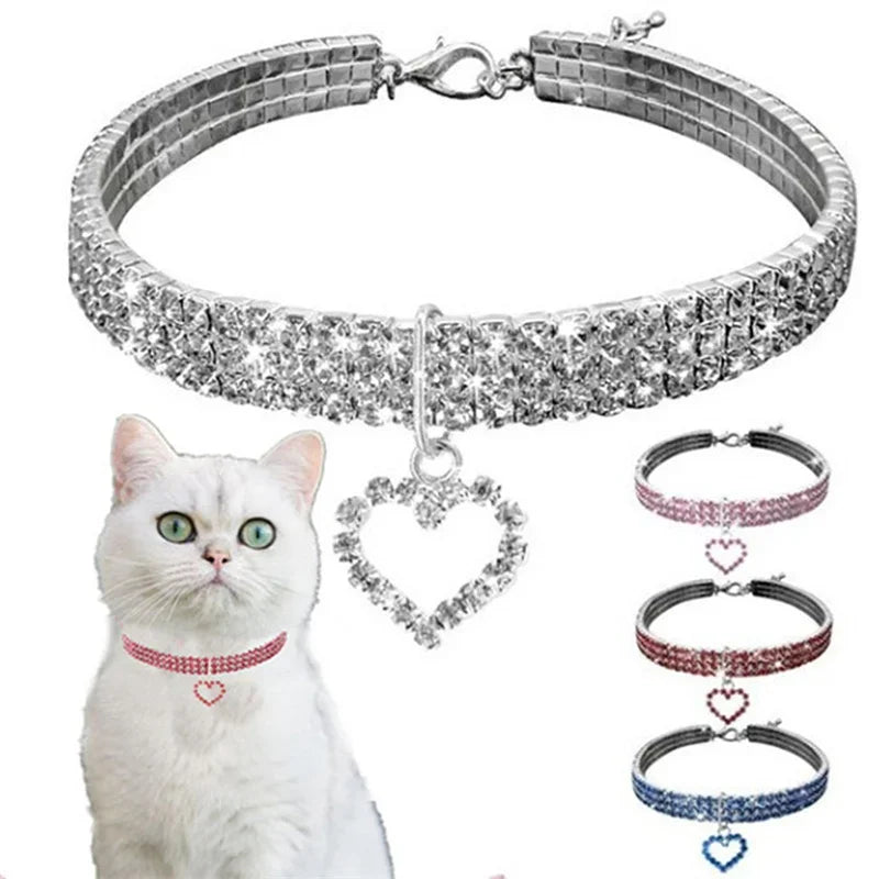 Bling Rhinestone Dog Collar – Crystal Pet Collar for Small and Medium Dogs