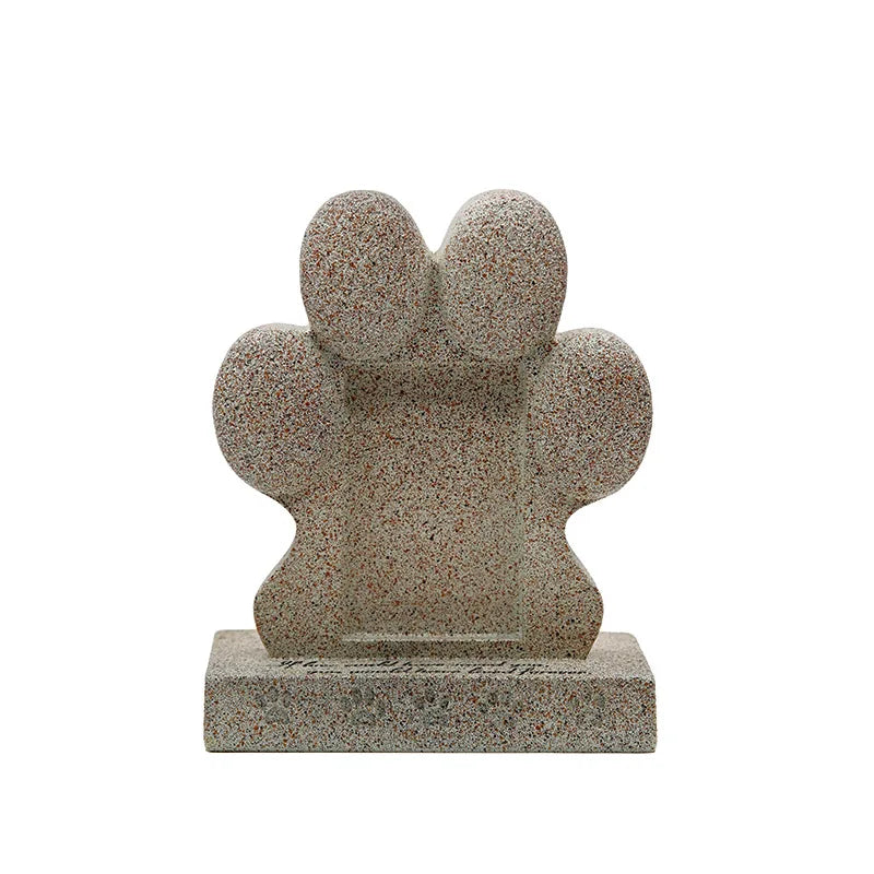 Pawprint Dog Memorial Gift – Pet Loss Sympathy Keepsake with Picture Frame & Grave Marker