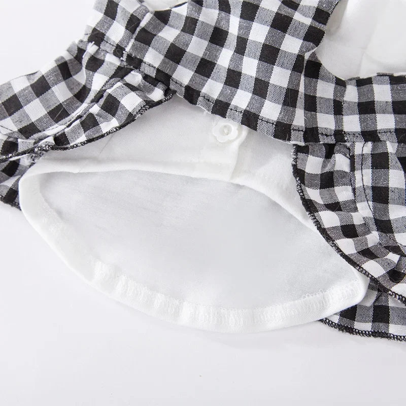 Pet Plaid Dress – Summer Suspender Skirt for Small Dogs & Cats, Cute Princess Outfit