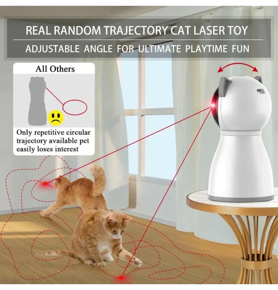 4th Generation Automatic Laser Cat Toy – Motion-Activated, Rechargeable & Real Random Trajectory for Indoor Cats