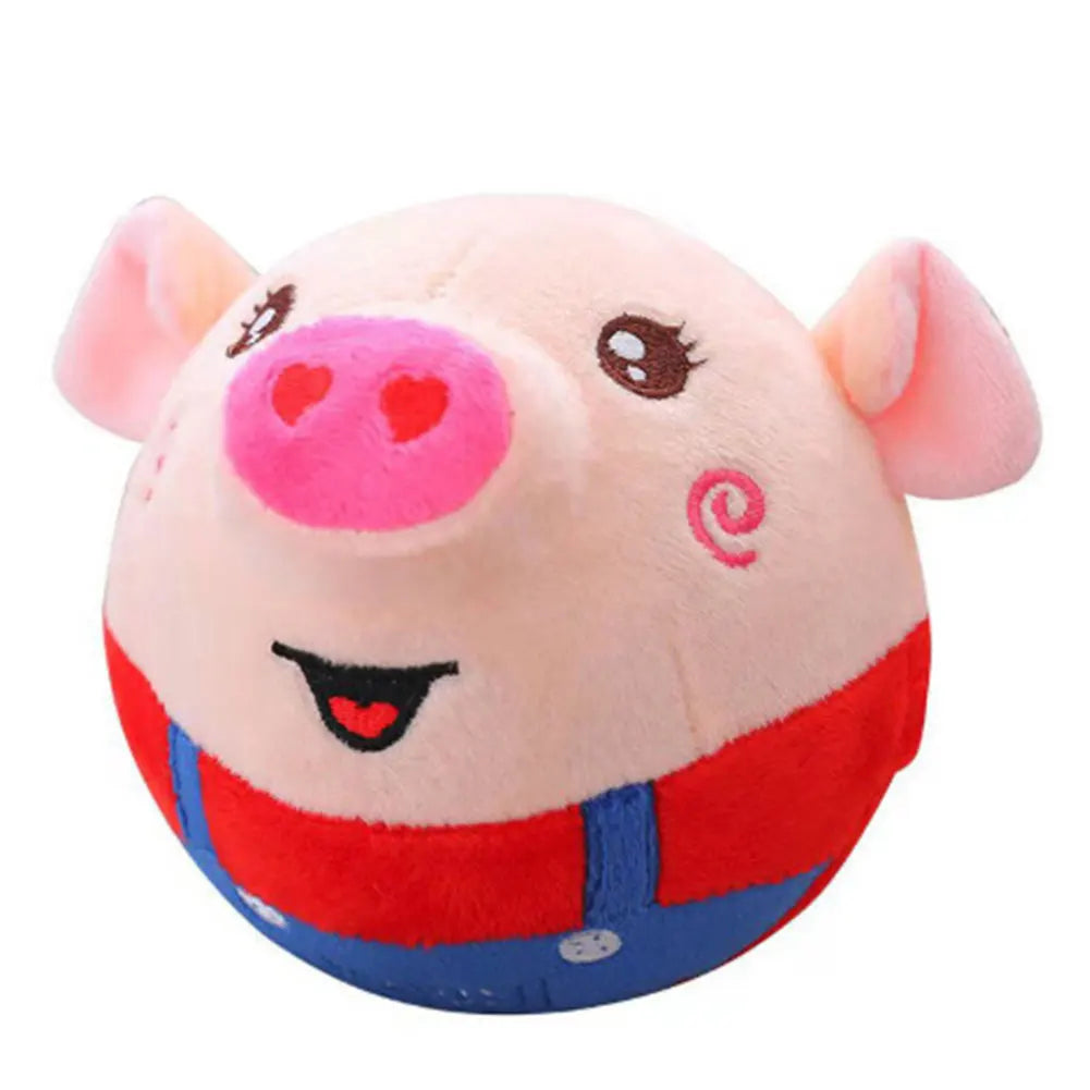 Cartoon Pig Plush Toy – USB Rechargeable Moving Dog & Cat Toy