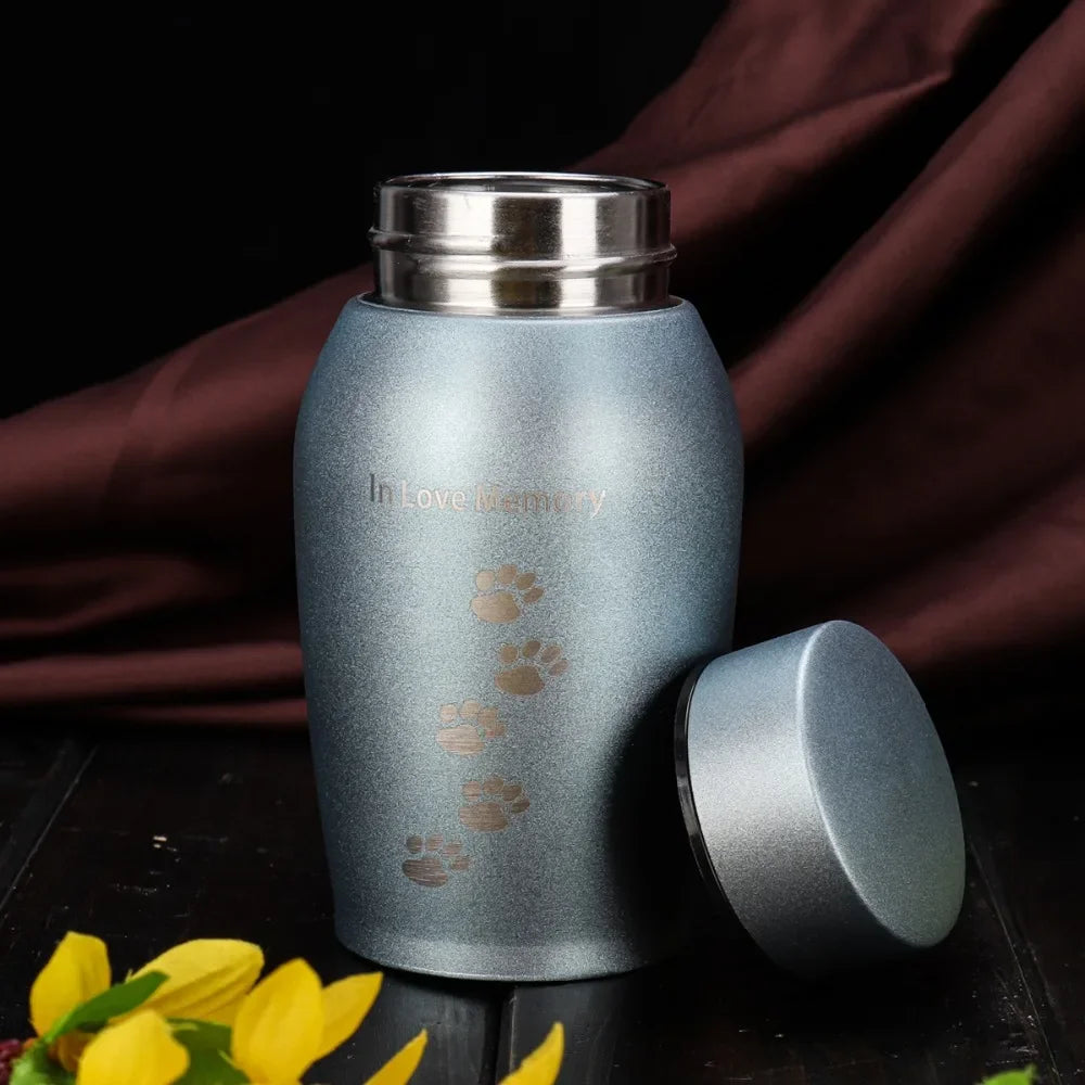 Multi-Colored Stainless Steel Pet Cremation Urn – Sealed Memorial Jar for Dog, Cat, Bird & Small Animal Ashes, Pet Loss Souvenir