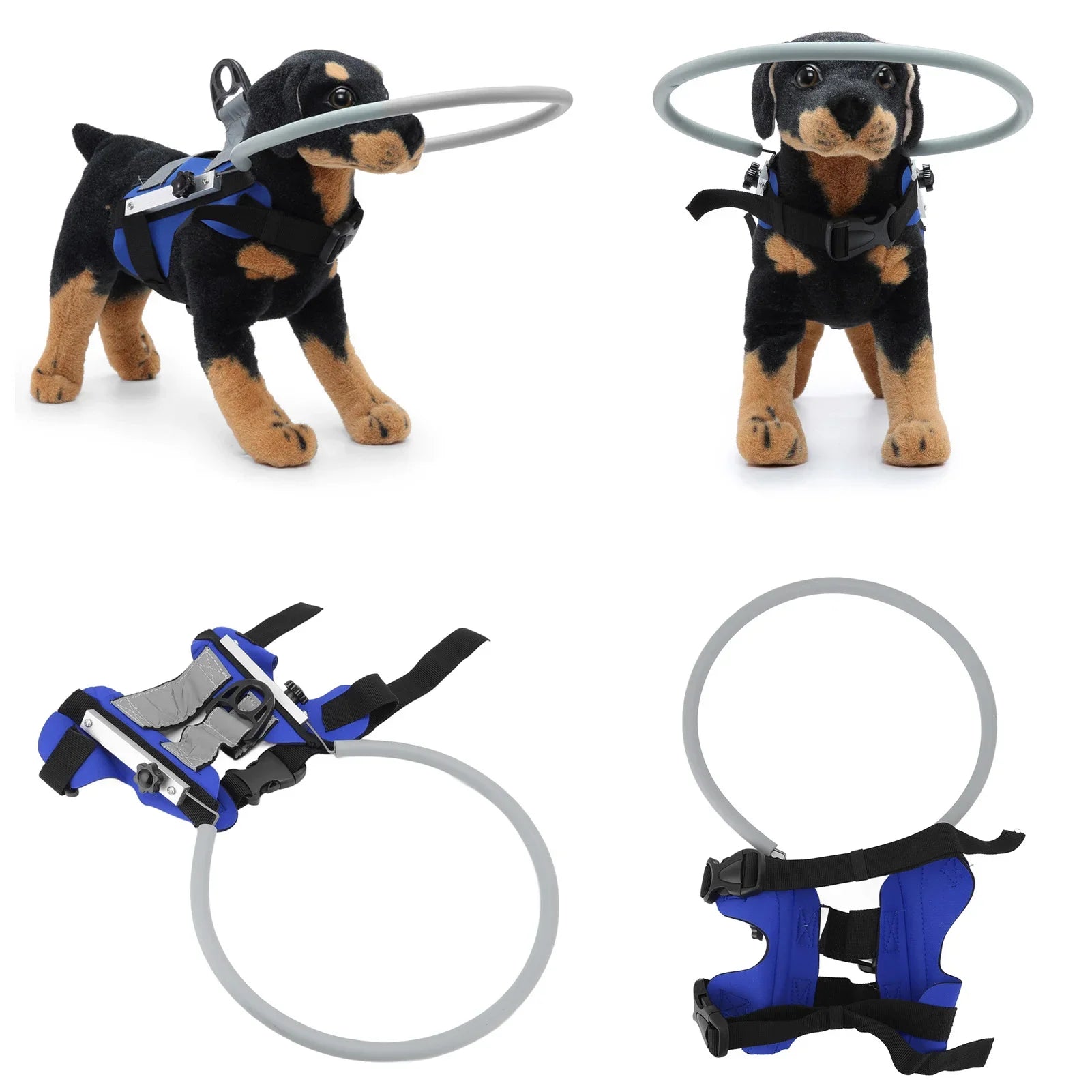 Pet Blind Halo Harness – Lightweight Collision-Avoidance Device with Reflective Strips for Visually Impaired Dogs & Cats