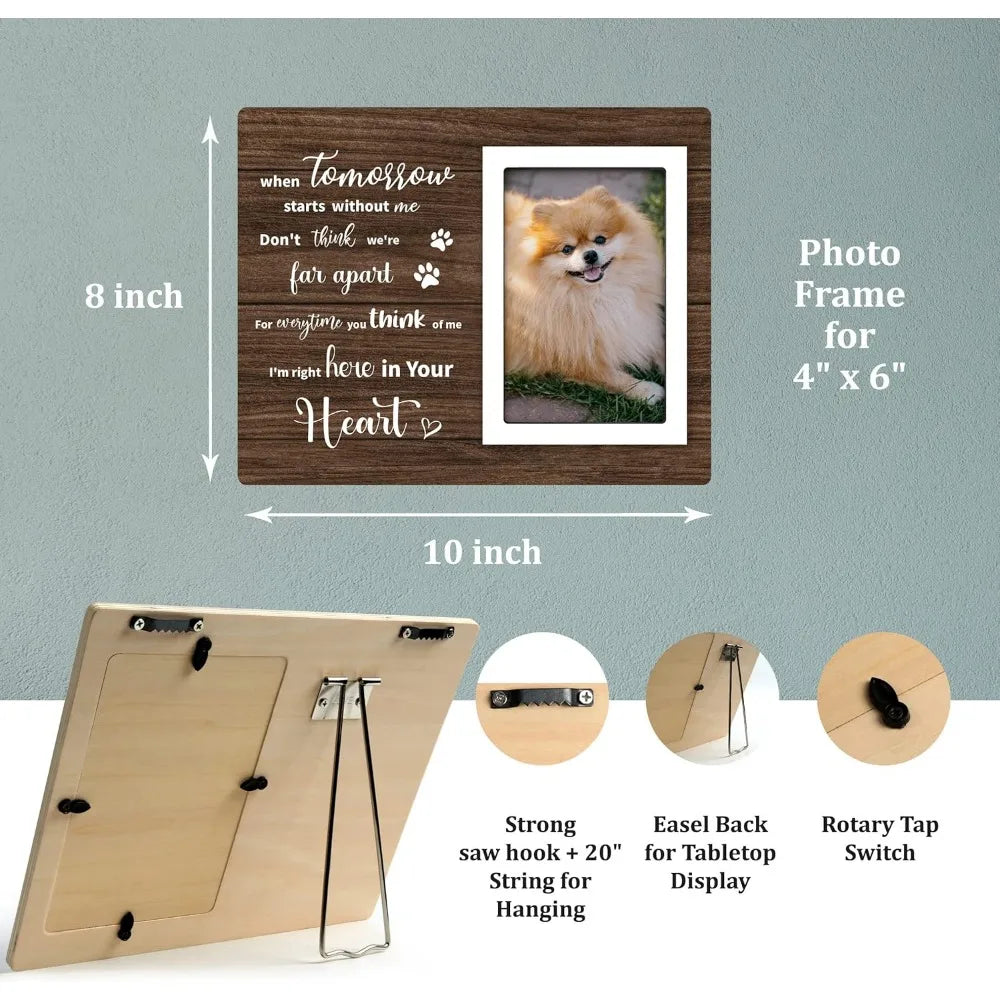 Dog Memorial Picture Frame – 4x6 Pet Sympathy Gift for Dog Loss, Bereavement Remembrance Keepsake