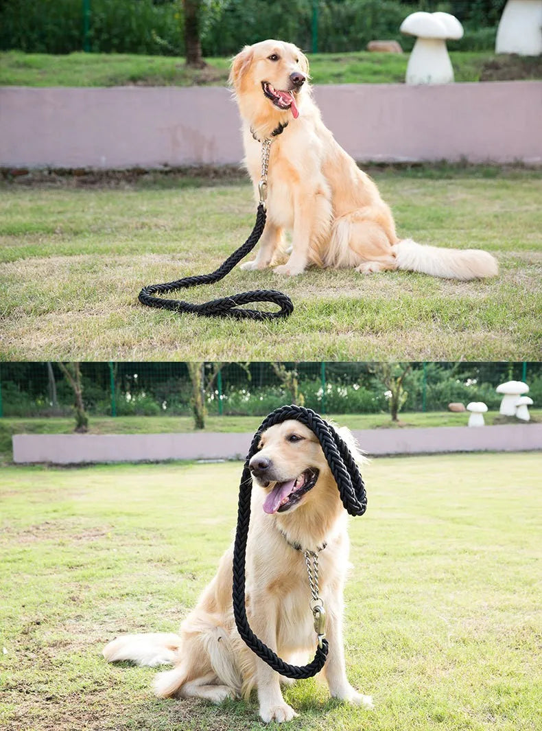Comfort-Strong 5-Foot Braided Dog Leash – Durable & Comfortable Lead for Training and Daily Walks