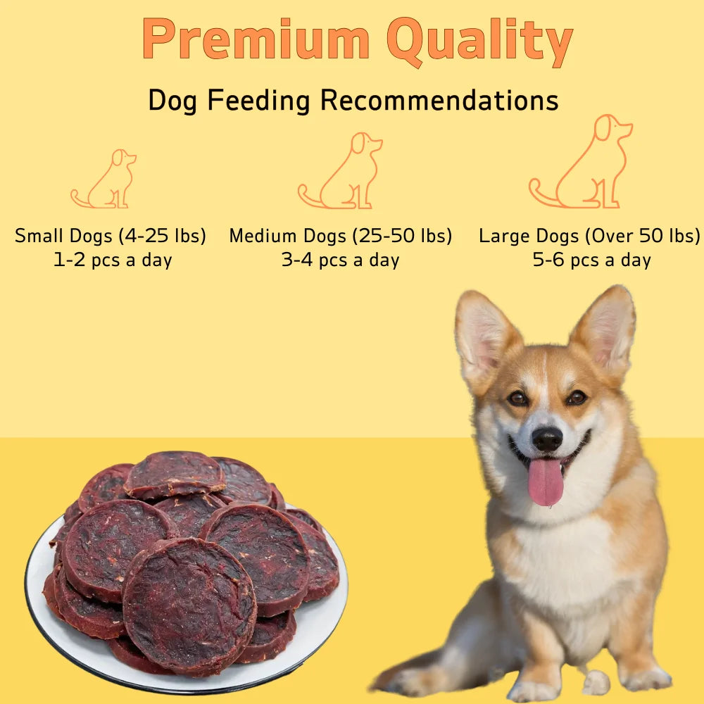 Duck Slices Dog Treats – 100g / 500g (3.53oz / 17.6oz) | High-Protein, Easily Digestible Healthy Snack for Small, Medium & Large Dogs