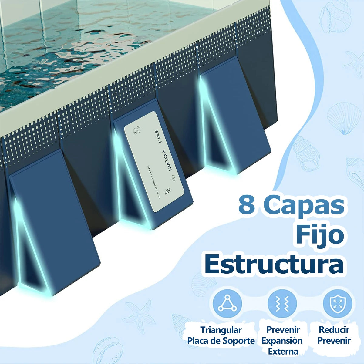 2.6m / 3m Foldable Outdoor Swimming Pool – Non-Inflatable Hard Plastic Pool for Kids, Adults & Dogs
