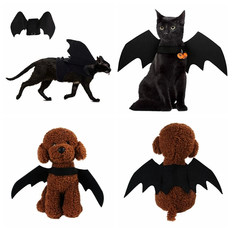 Pet Bat Collar – Halloween Costume Accessory for Dogs & Cats