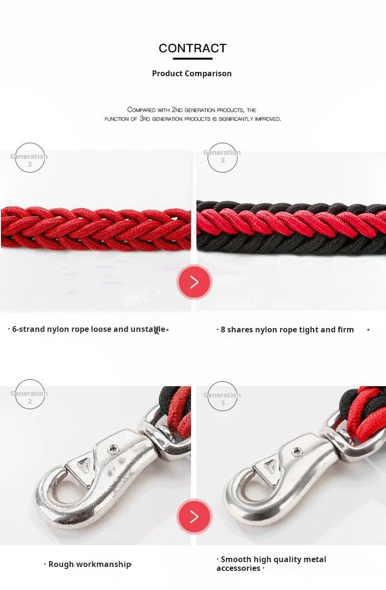 Comfort-Strong 5-Foot Braided Dog Leash – Durable & Comfortable Lead for Training and Daily Walks