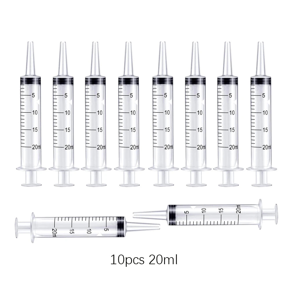 Reusable Plastic Syringe (Without Needle) – 20ml for Pet Feeding, Hydroponics, Nutrients, and Liquid Measurement