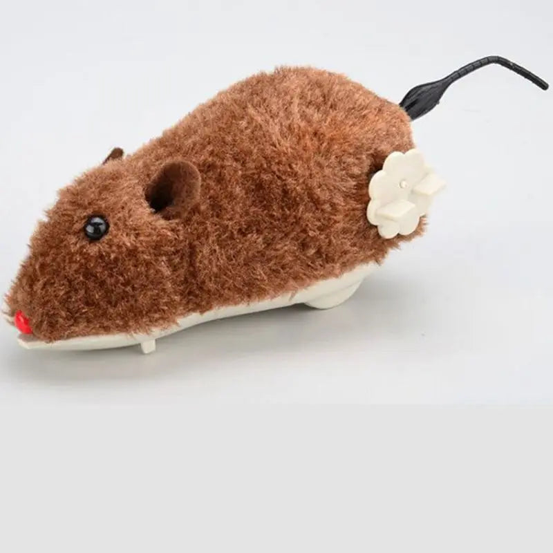 1Pc Lifelike Plush Running Mouse Toy – Interactive Moving Rat Toy for Cats, Dogs & Kids (Random Color)