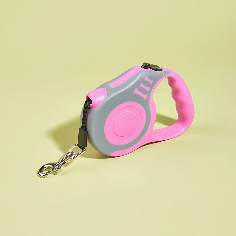 3m/5m Retractable Dog Leash – Strong Nylon Automatic Lead for Small, Medium & Large Dogs Cats