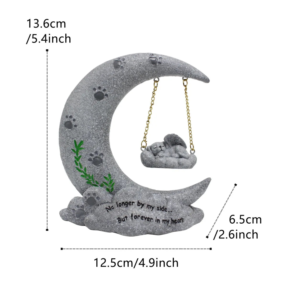 Moon Dog Ornament – Resin Animal Sculpture for Bedroom, Living Room, Garden & Courtyard Décor