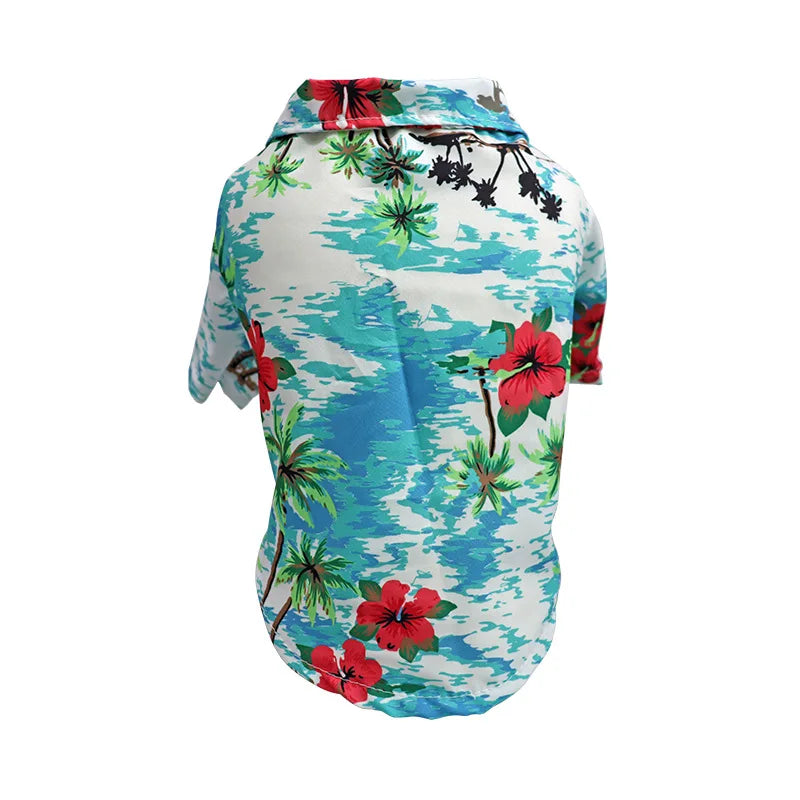 Hawaiian Style Dog Shirt – Tropical T-Shirt Vest for Small & Medium Dogs