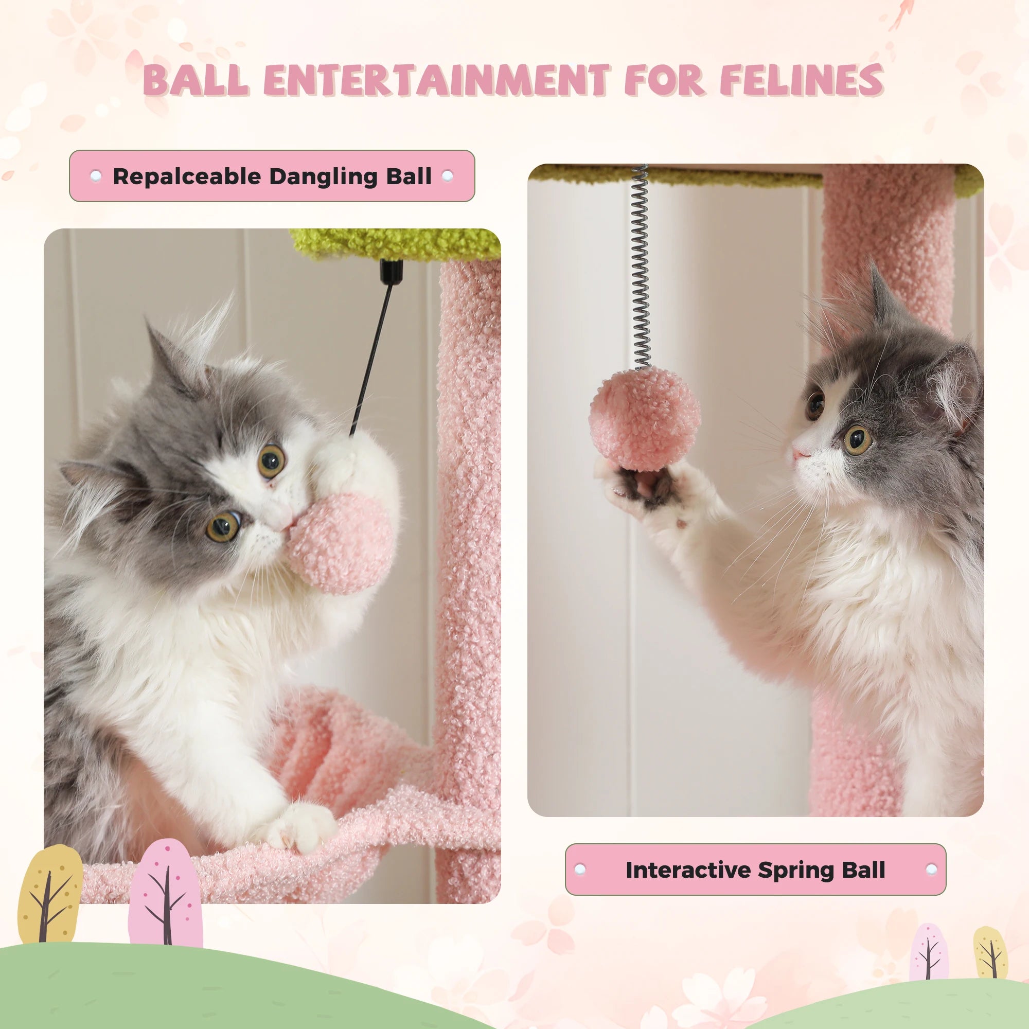 Adjustable Floor-to-Ceiling Cat Tree Tower – Tall Indoor Cat Furniture with Hammock, Cozy Condo & Sisal Scratching Posts