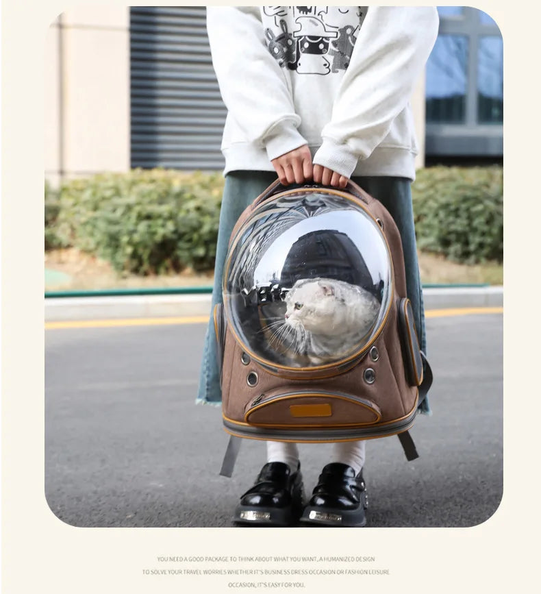 Cat Backpack Carrier – Large Capacity Breathable Space Capsule