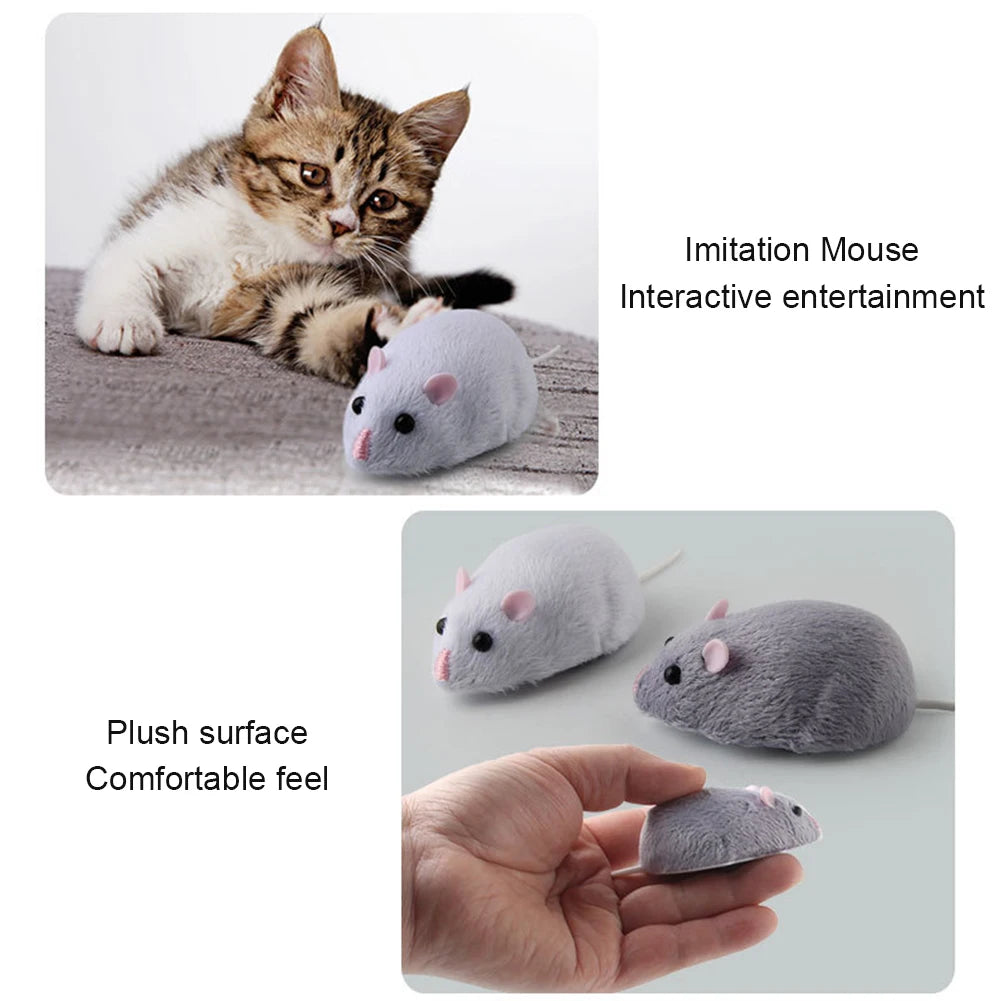 Electric RC Mouse Cat Toy – Remote Control Infrared Moving Rat Model, Interactive Novelty Pet Toy for Cats