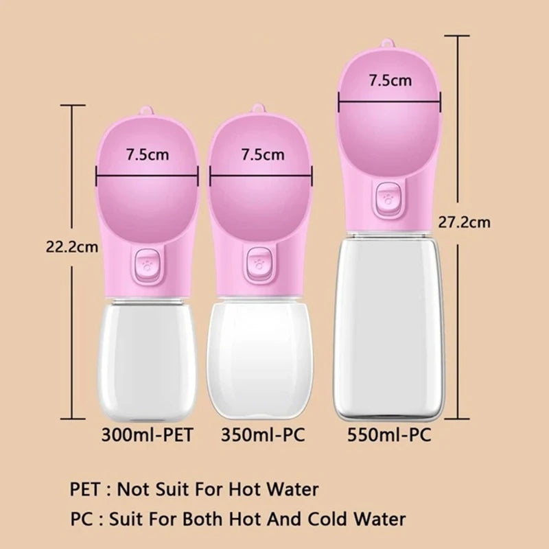 Portable Dog Water Bottle – Leakproof Travel Pet Dispenser for Dogs & Cats