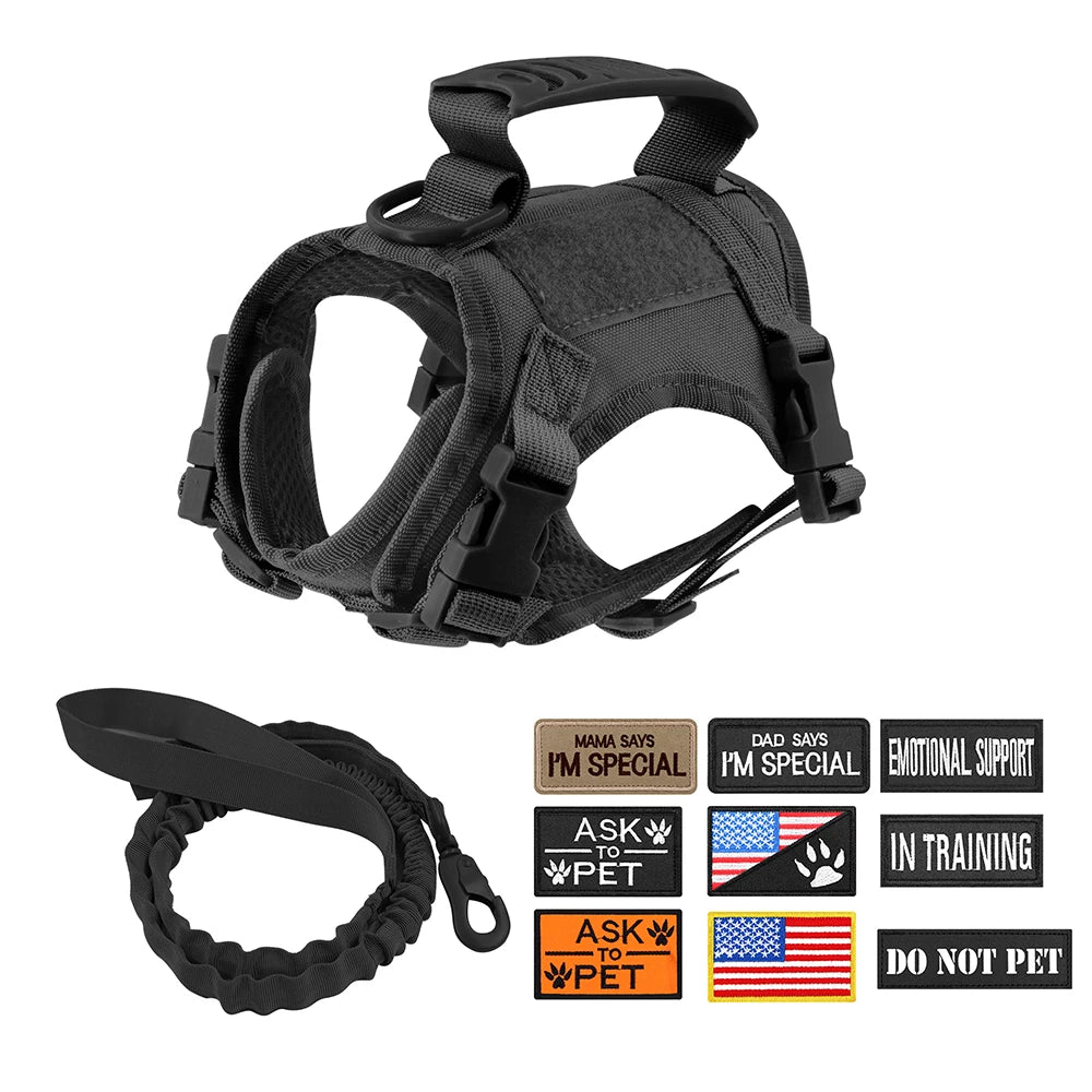 Tactical Cat & Puppy Harness with Leash – Adjustable, Durable, and Built for Adventure