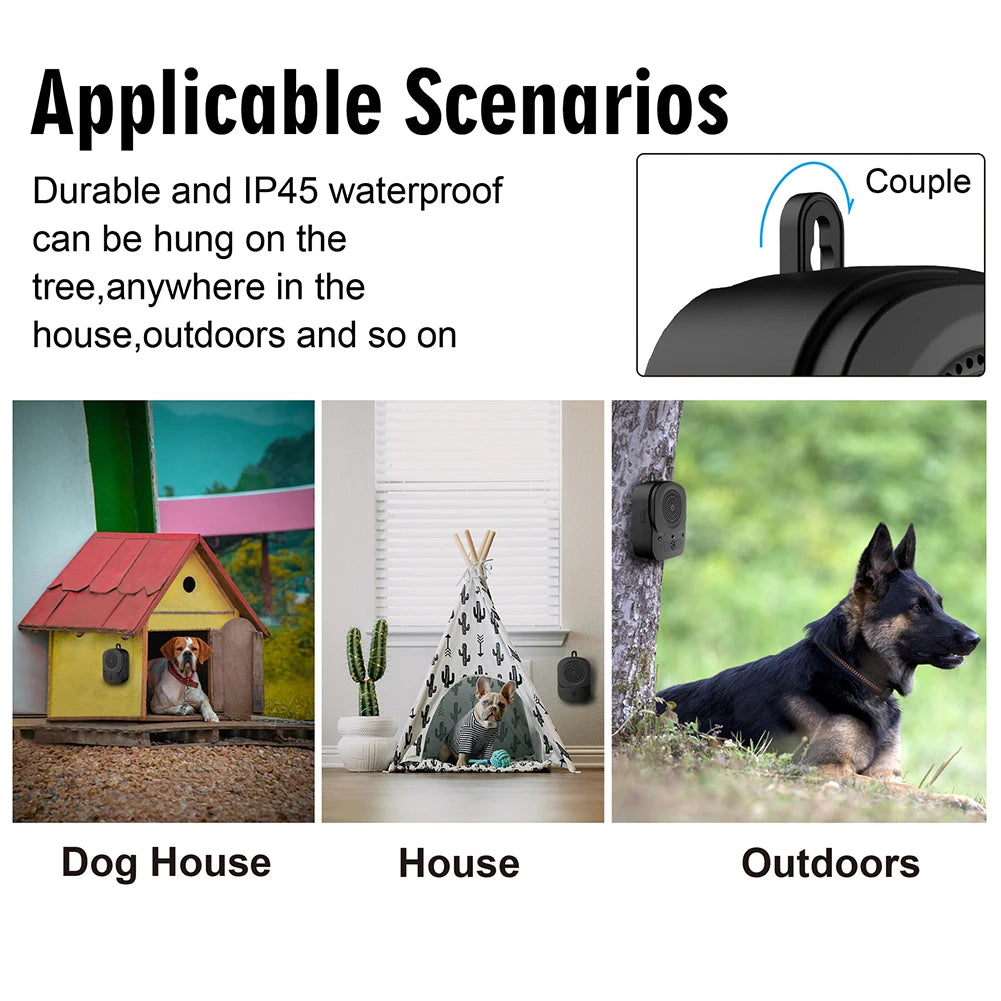 Ultrasonic Dog Barking Control Device – 4-Level Adjustable Anti-Bark Trainer | Safe & Effective Bark Deterrent for Small, Medium & Large Dogs