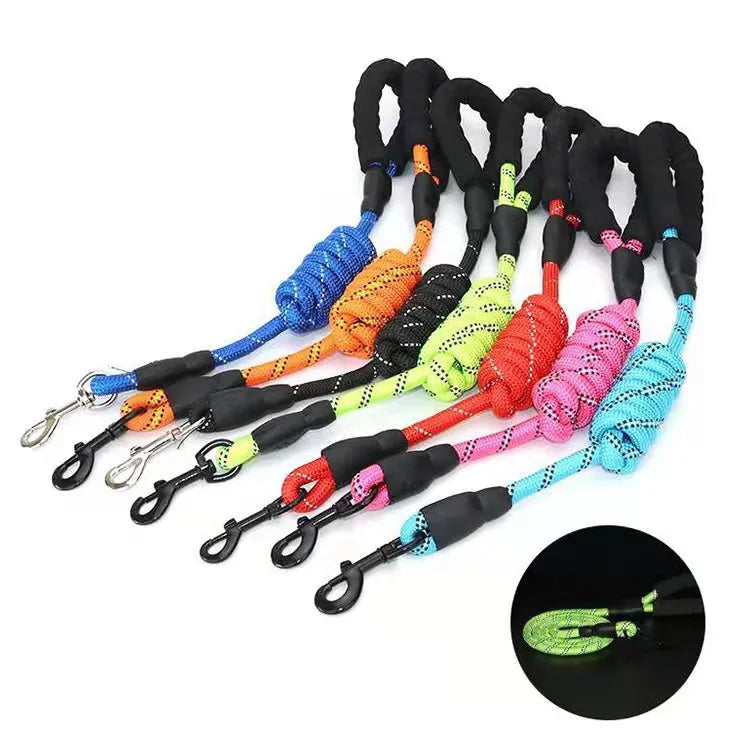 Strong Reflective Dog Leash – Heavy-Duty Pet Leash for Small, Medium & Large Dogs