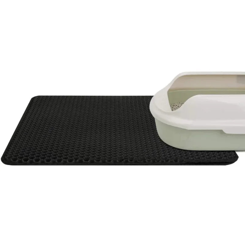 Double-Layer Waterproof Cat Litter Mat – Non-Slip, Washable Trap Pad with Bonus Gift