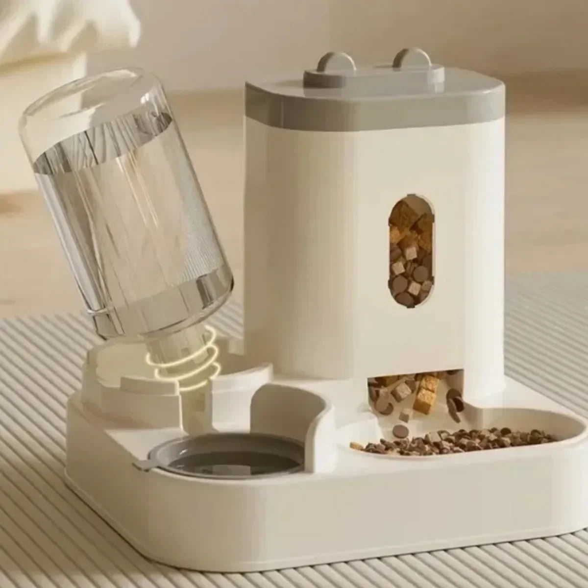 Automatic Pet Feeder & Water Fountain – Large Capacity Food Storage Dispenser for Dogs & Cats