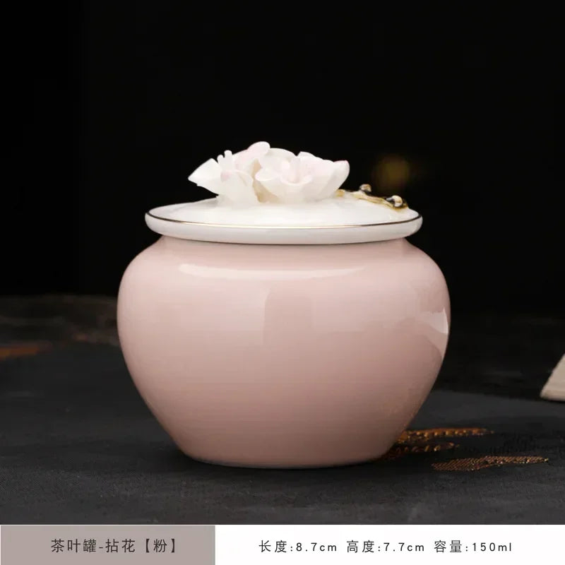 Handmade Floral Pet Urn – Decorative Cremation Urn for Dogs, Cats, Birds & Small Pets, Sealed Memorial Storage Jar
