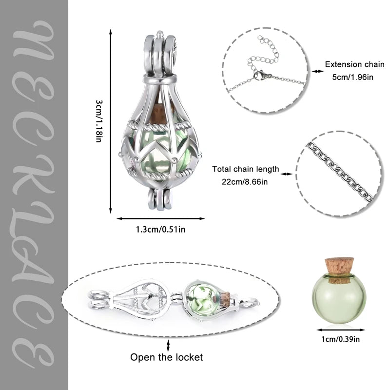 Hollow Teardrop Keepsake Urn Necklace for Ashes – Openwork Memorial Locket Pendant