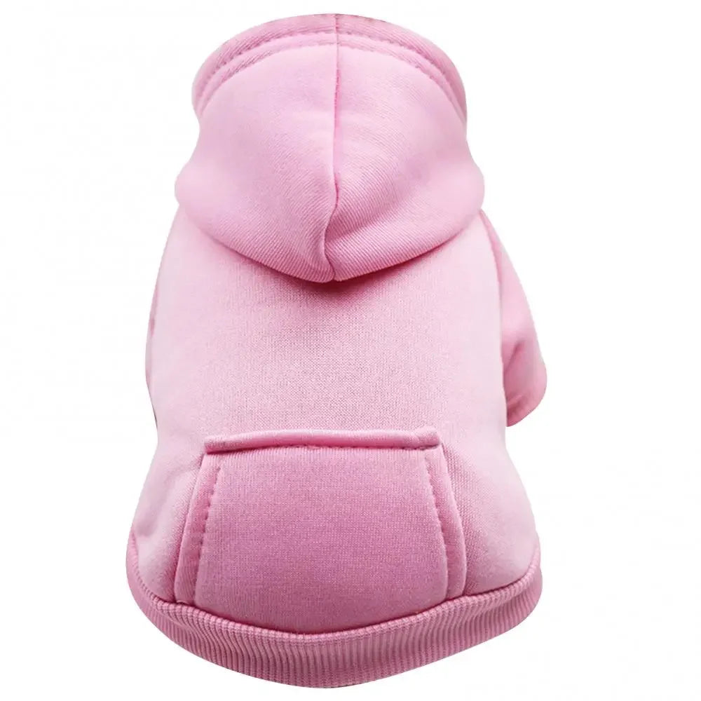 Puppy Pet Hooded Sweatshirt – Two-Legged Autumn/Winter Outfit with Pocket for Cats & Dogs