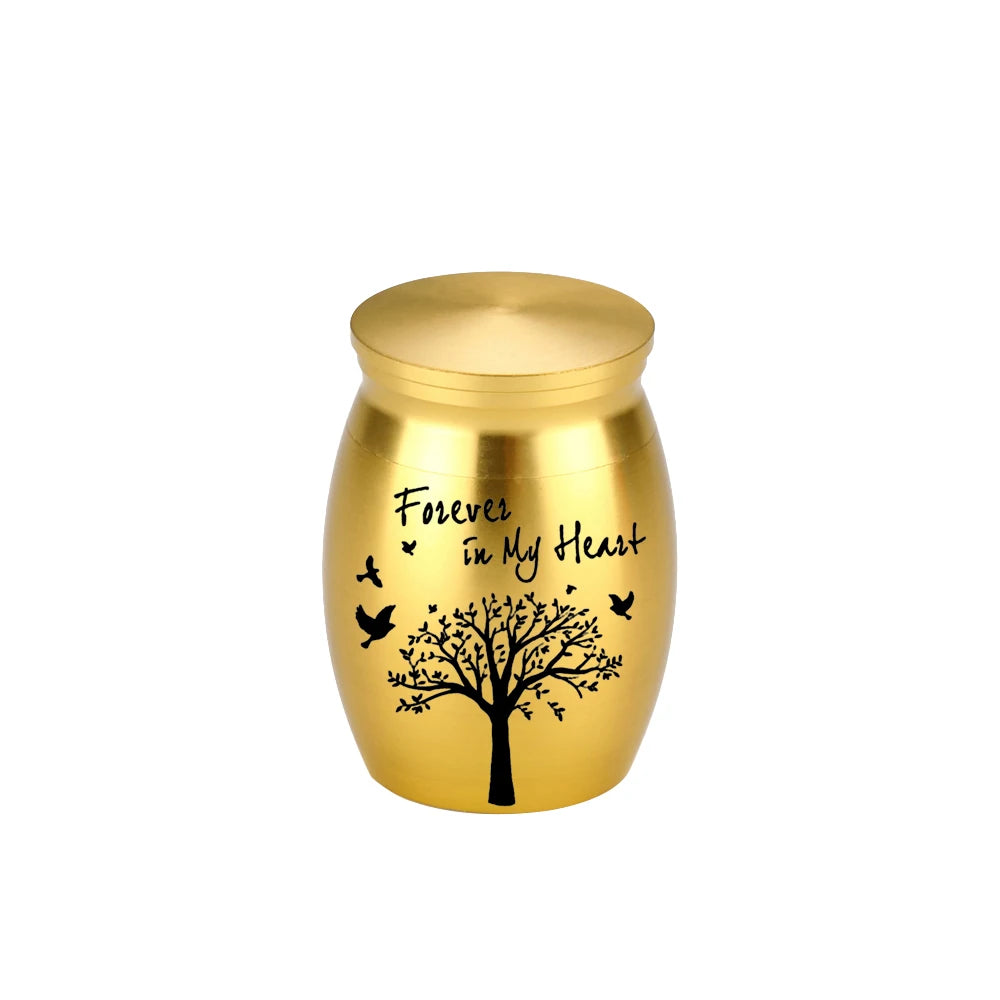 Mini Tree of Life Keepsake Urn – 7 Colors Small Aluminum Memorial Urn for Human Ashes