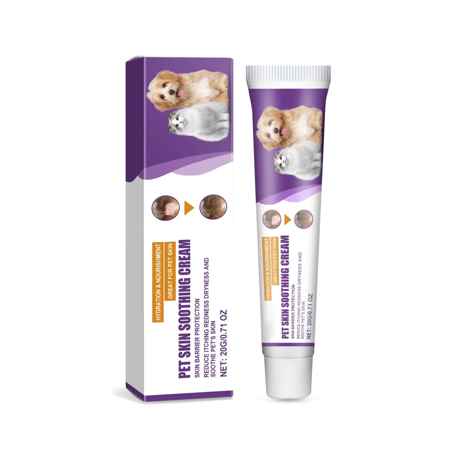 Pet Skin Care Cream – Itchy Skin Relief & Soothing Balm for Dogs & Cats