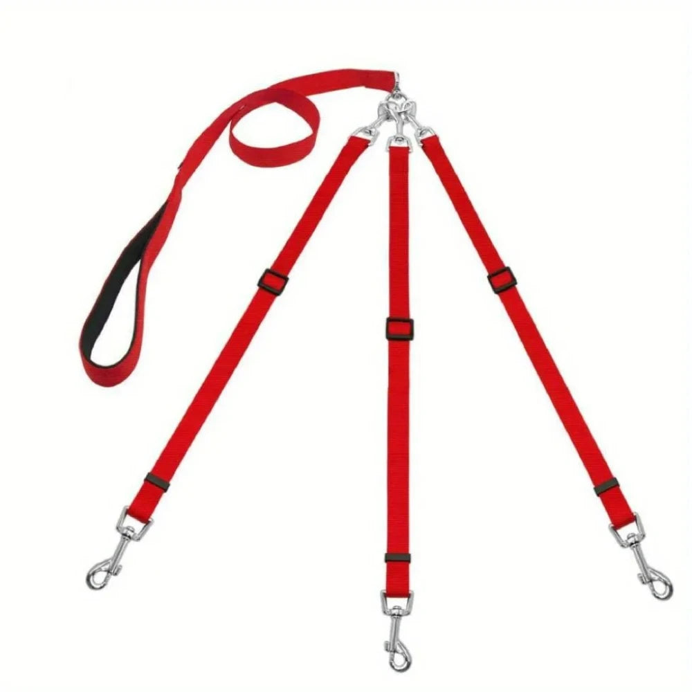 Durable 3-in-1 Nylon Dog Leash – Padded Handle for Walking, Car Travel & Outdoor Adventures