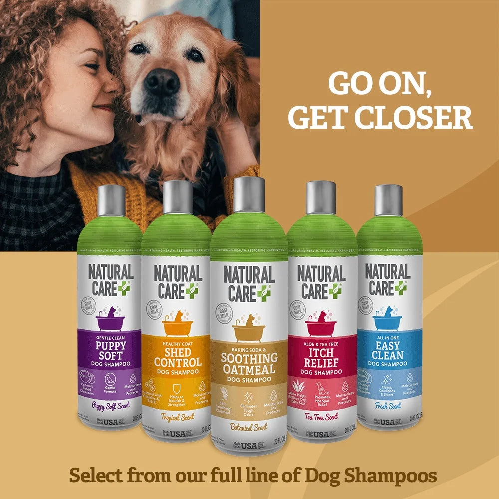 Baking Soda & Oatmeal Dog Shampoo – Natural Deodorizer with Goat Milk, Moisturizing Deep Clean, 20oz Biodegradable