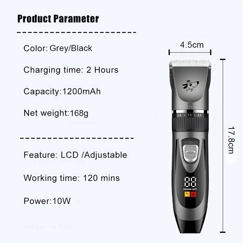Professional Pet Hair Clipper – Trimmer for Dogs, Cats, Rabbits & Sheep