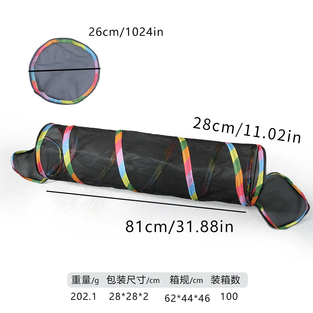 Portable Foldable Cat Tunnel & Tent Set – Large Play Space for Cats, Rabbits, Guinea Pigs & Small Pets
