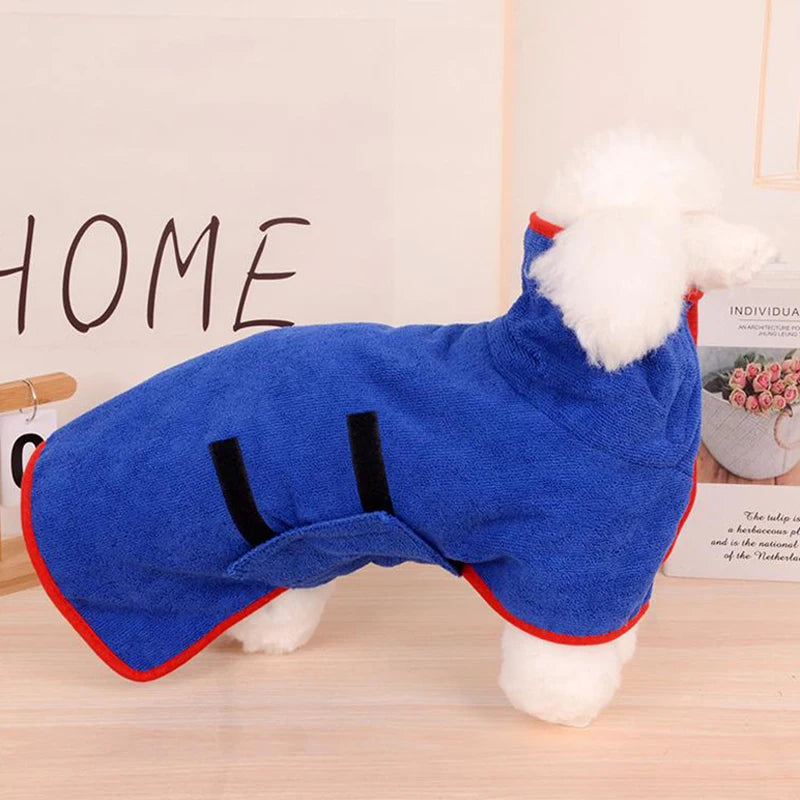 Quick-Dry Dog Bathrobe – Soft, Absorbent Towel Robe for Small to Large Dogs