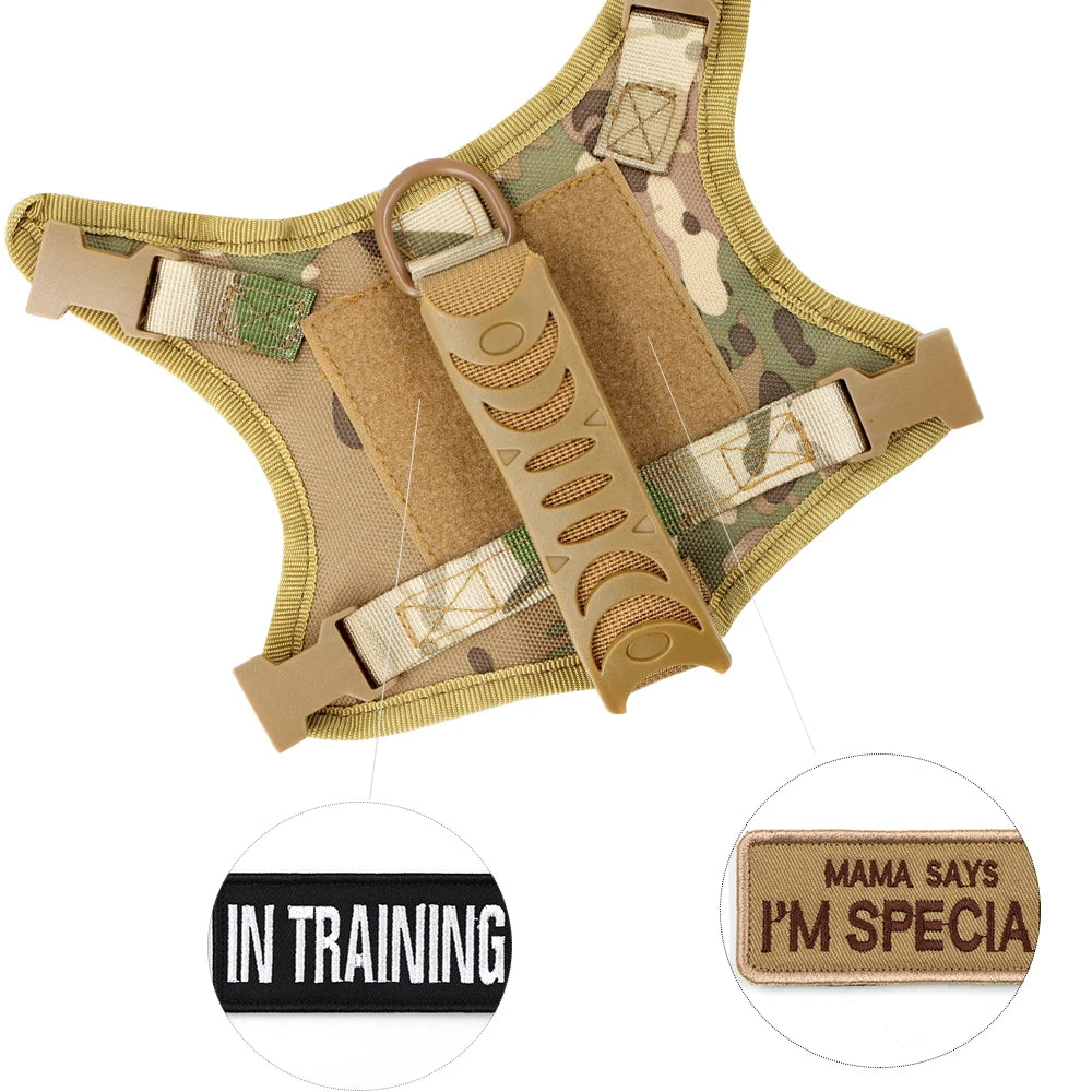 Tactical Cat Harness and Leash Set – Adjustable Vest with 9 Patches for Small Dogs and Cats