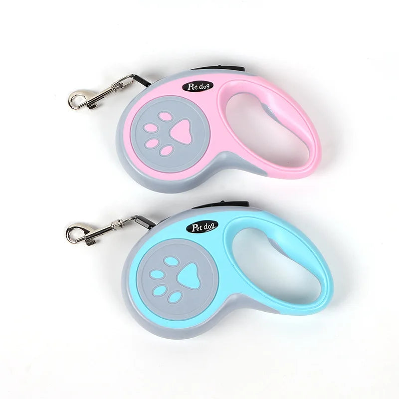 3m / 5m Nylon Retractable Dog Leash – Automatic Durable Cat & Puppy Lead for Walking, Running & Training with Anti-Tangle Design