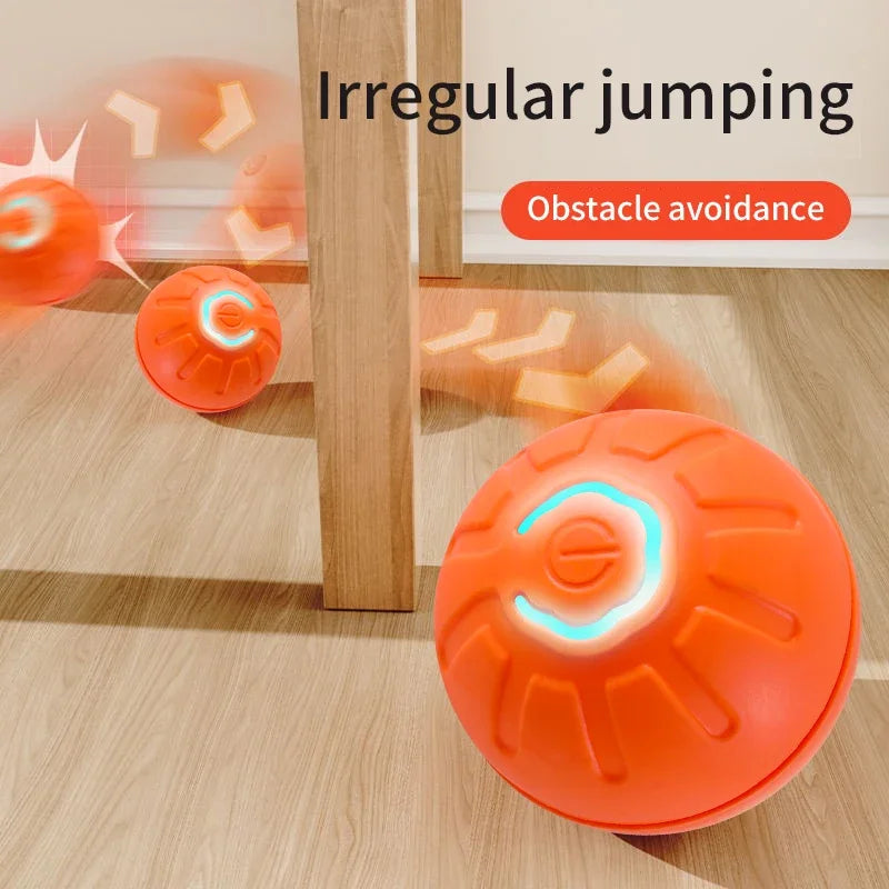 Smart Electronic Interactive Pet Toy Ball – USB Rechargeable Moving, Jumping & Bouncing Ball for Dogs & Cats