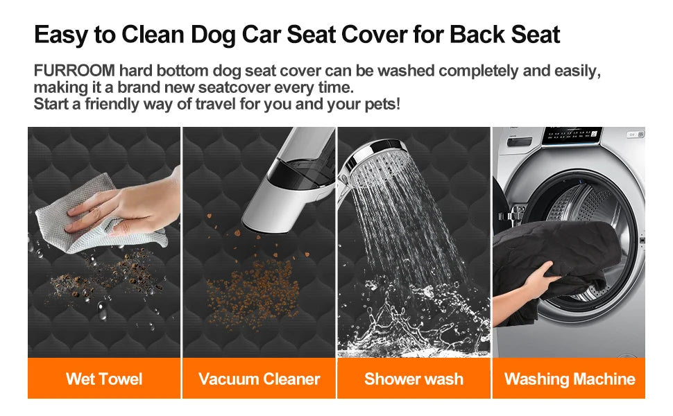 Waterproof Foldable Dog Car Seat – Pet Travel Safety Hammock & Trunk Mat | Back Seat Protector for Cars, SUVs & Trucks