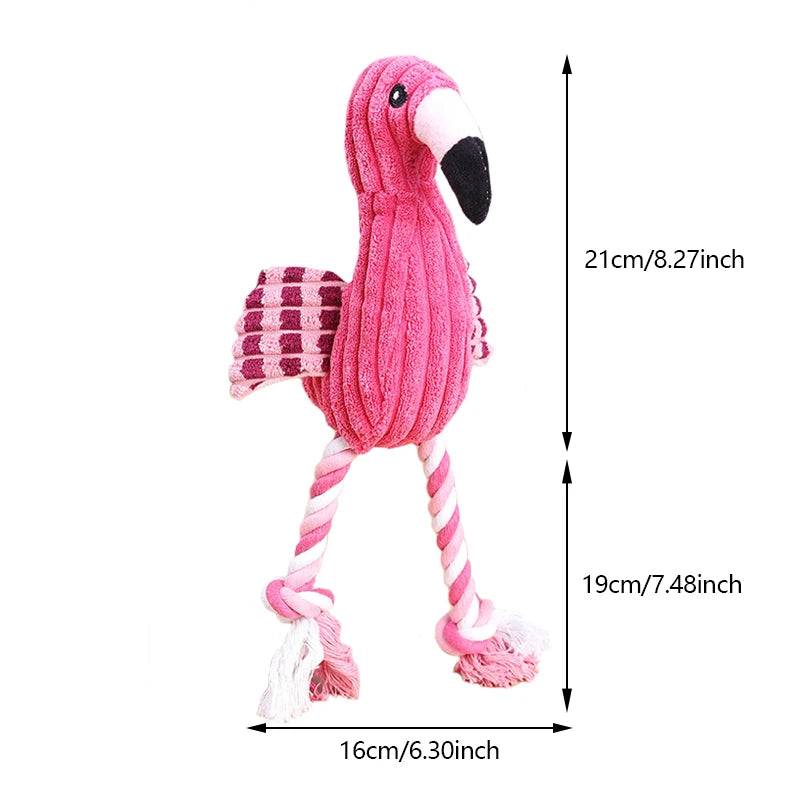 Animal Shape Squeaky Plush Dog Toy – Cute Bite-Resistant Corduroy Chew Toy for Small, Medium & Large Dogs, Puppy Pet Accessories