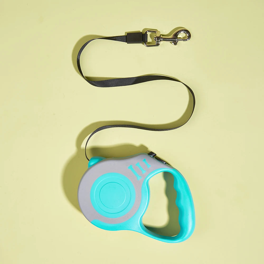 3m/5m Retractable Dog Leash – Strong Nylon Automatic Lead for Small, Medium & Large Dogs Cats