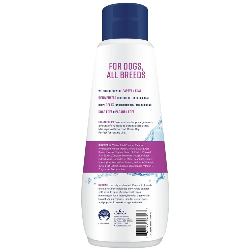 Fresh Soothing 4-in-1 Dog Shampoo & Conditioner – Coconut & Oatmeal Wash | Clean, Moisturize, Deodorize & Detangle | Gentle Biodegradable Formula
