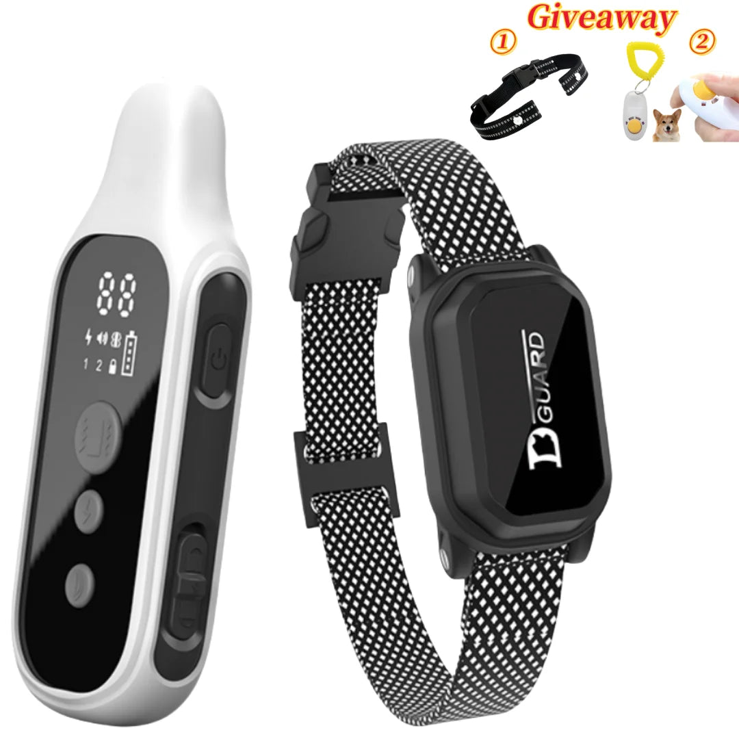 800m Rechargeable Dog Training Collar – Waterproof with LCD Remote, Shock, Vibration & Sound